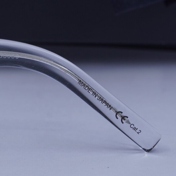 Saint Laurent SL51 RIM 004 Square Sunglasses - Crystal/Blue - Picture 7 of 10